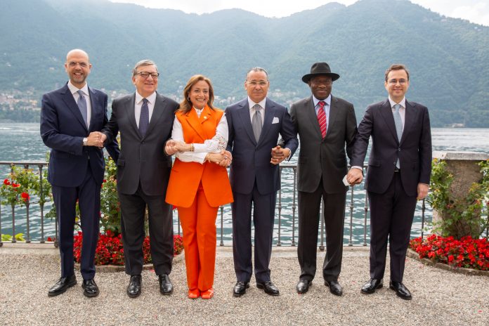 Da sinistra: Angelino Alfano, Josè Manuel Barroso, Amani Abou-Zeid, Kamel Ghribi, Goodluck Ebele Jonathan e Pietro Mininni.