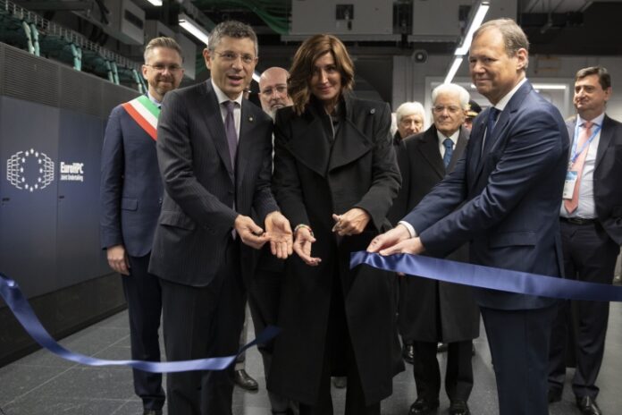 Il Presidente della Repubblica Sergio Mattarella al Tecnopolo Cineca, in occasione della cerimonia di inaugurazione del Supercomputer Europeo Leonardo