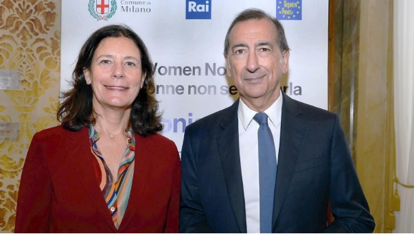 Marinella Soldi, Presidente Rai, e Giuseppe Sala, Sindaco di Milano