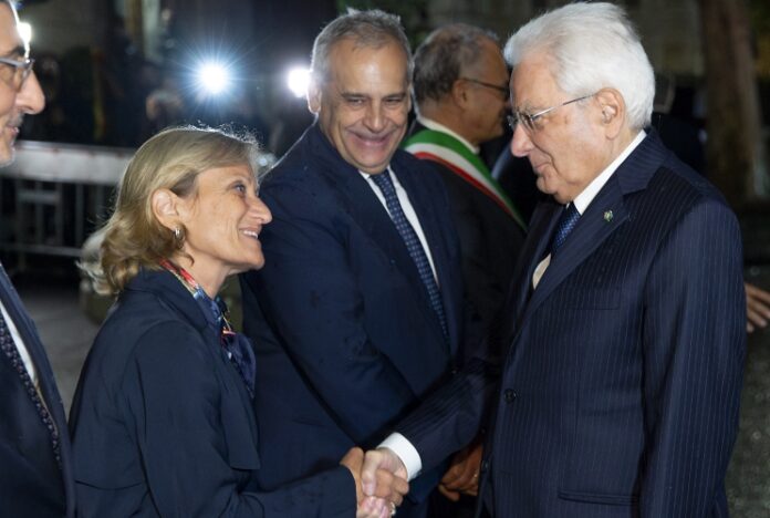 Il Presidente Sergio Mattarella con Noemi Di Segni, Presidente dell’Unione delle Comunità Ebraiche Italiane